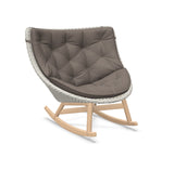 DEDON MBRACE Schaukelstuhl Teak Gestell - Geflecht Sea Salt