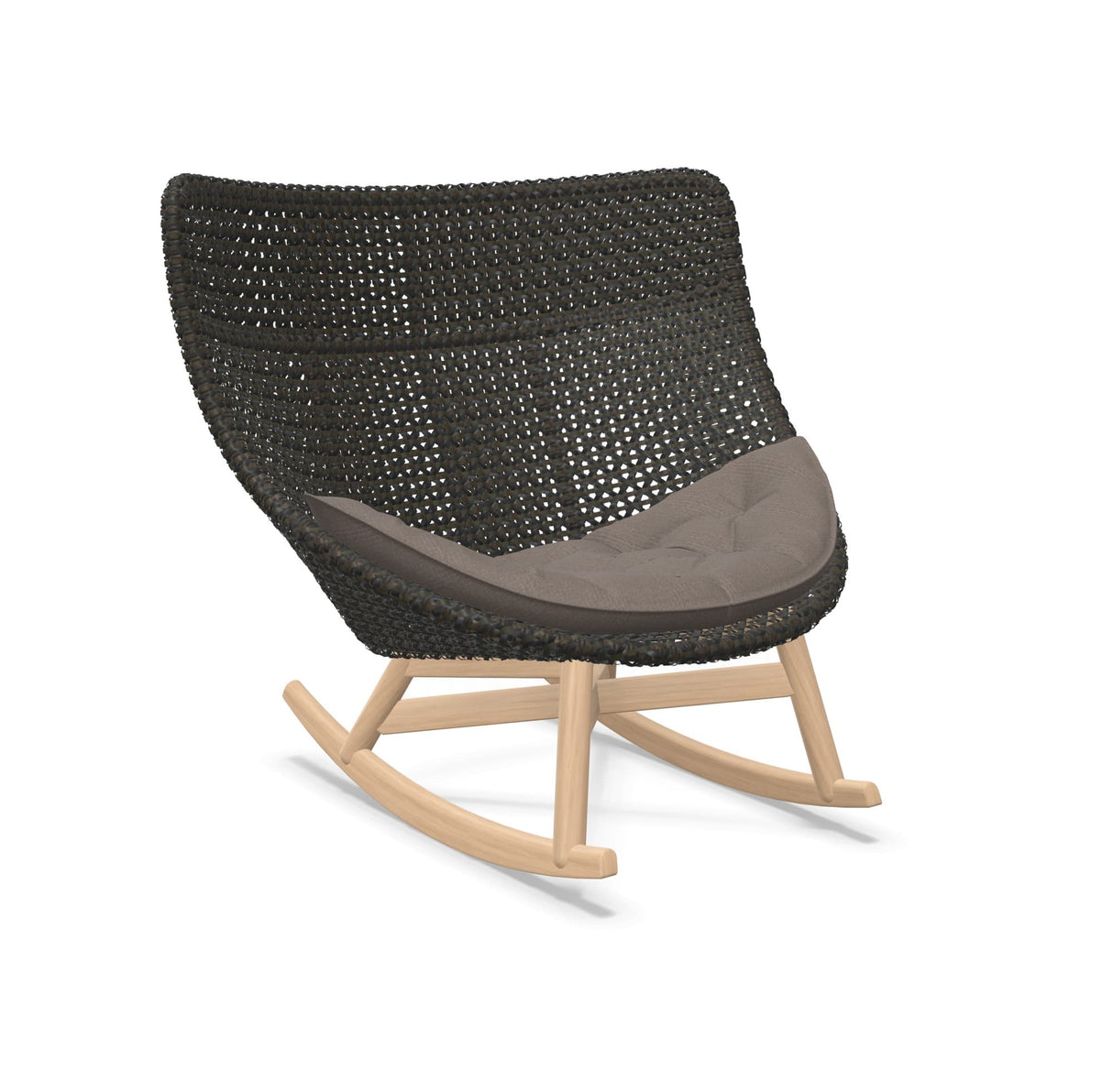 DEDON MBRACE Schaukelstuhl Teak Gestell - Geflecht Arabica