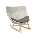 DEDON MBRACE Schaukelstuhl Teak Gestell - Geflecht Sea Salt