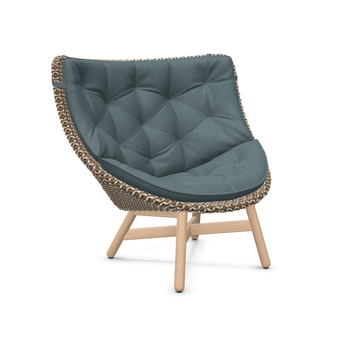 DEDON MBRACE Hochlehner Teak Gestell - Geflecht Chestnut