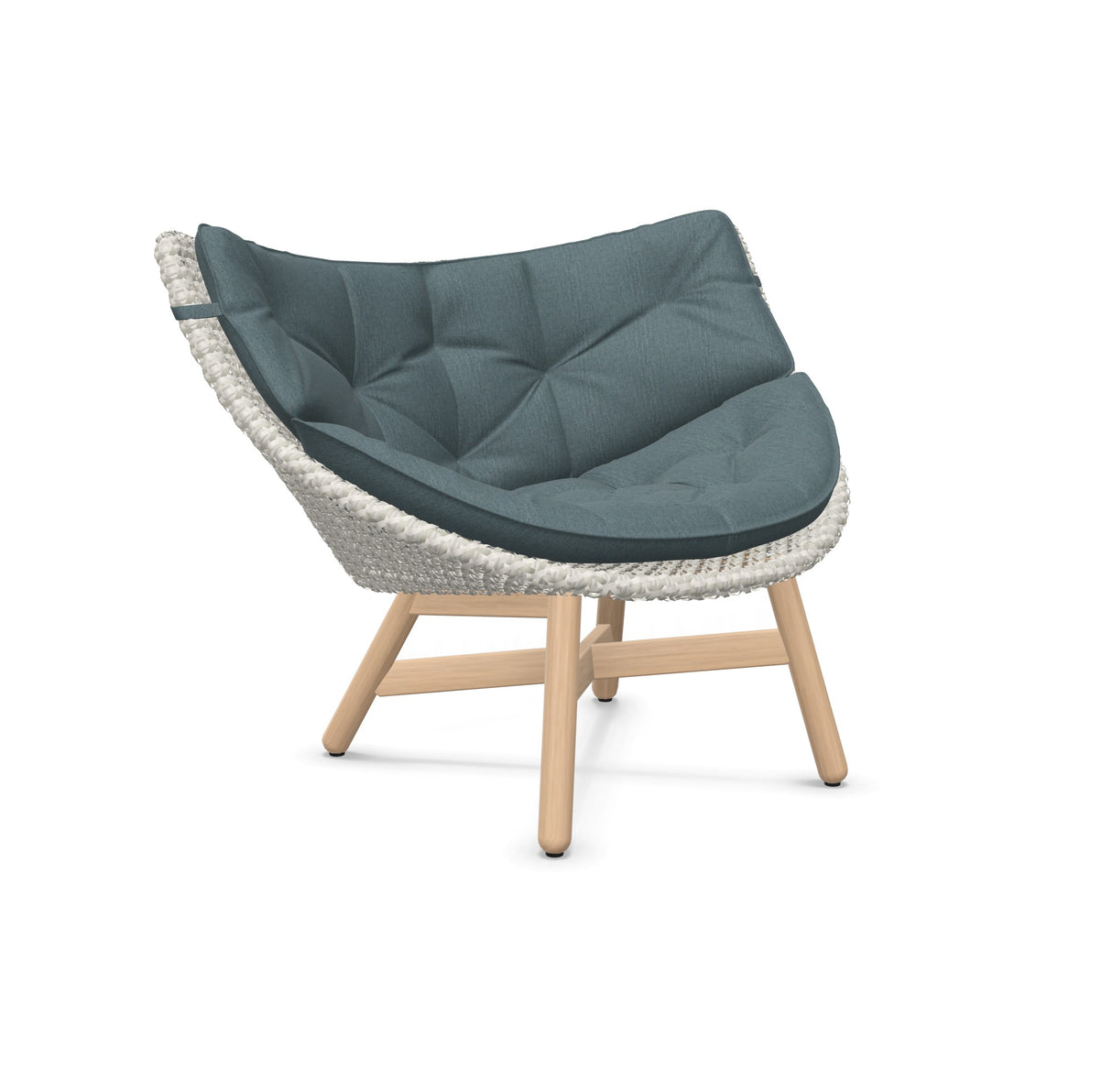DEDON MBRACE Lounge Sessel Teak Gestell - Geflecht Sea Salt