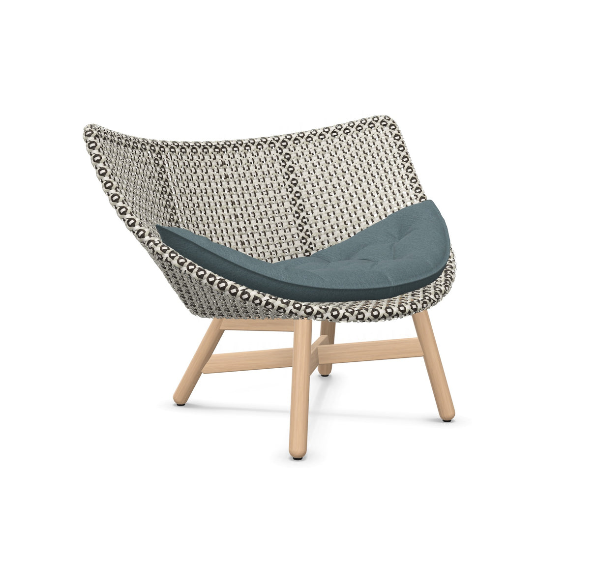 DEDON MBRACE Lounge Sessel Teak Gestell - Geflecht Pepper