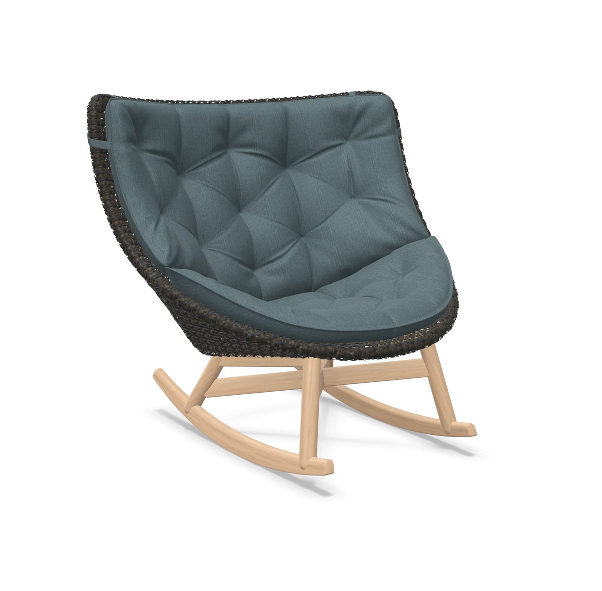 DEDON MBRACE Schaukelstuhl Teak Gestell - Geflecht Arabica