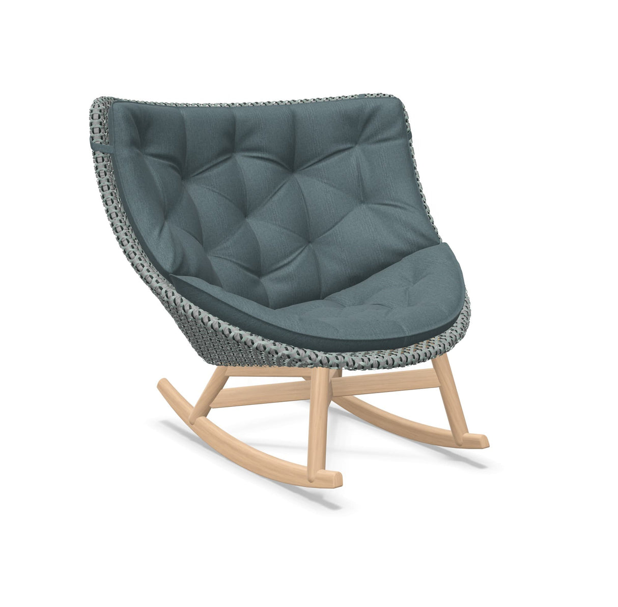 DEDON MBRACE Schaukelstuhl Teak Gestell - Geflecht Baltic
