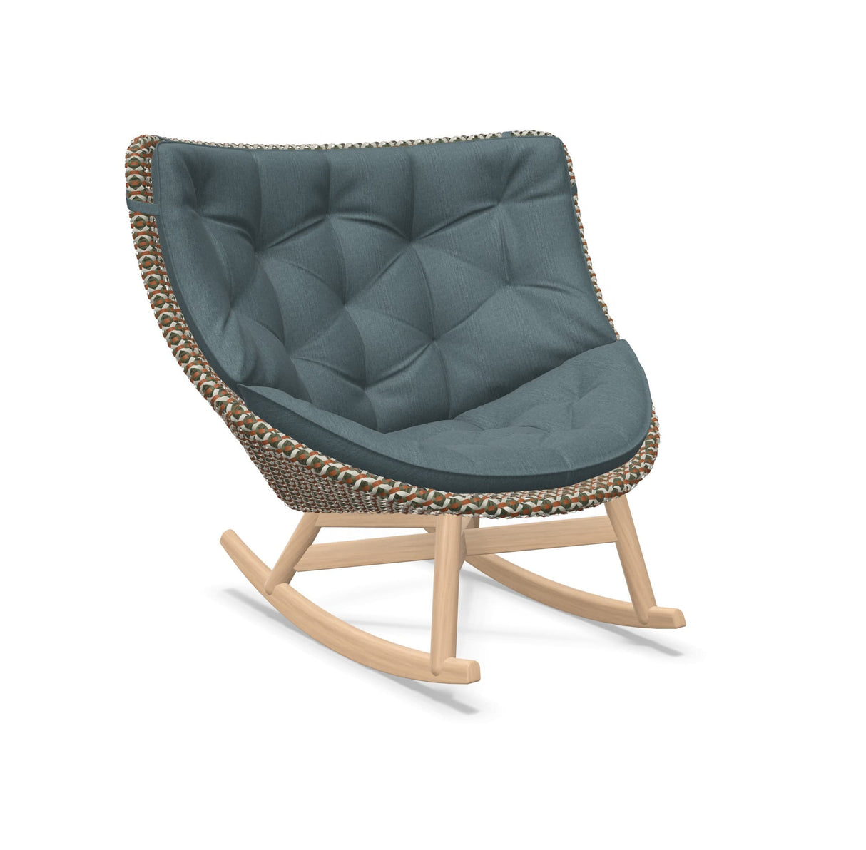 DEDON MBRACE Schaukelstuhl Teak Gestell - Geflecht Chestnut