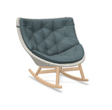 DEDON MBRACE Schaukelstuhl Teak Gestell - Geflecht Sea Salt
