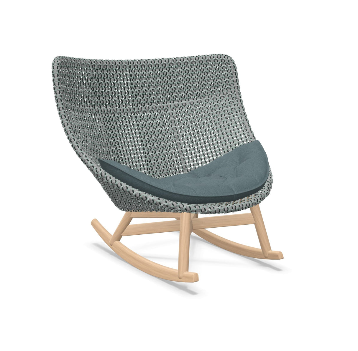 DEDON MBRACE Schaukelstuhl Teak Gestell - Geflecht Baltic