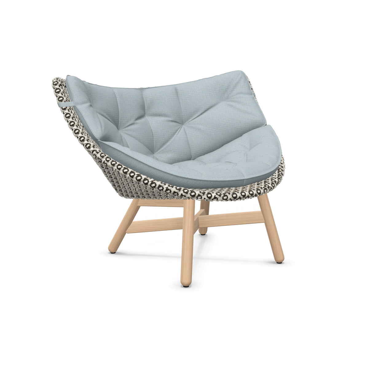 DEDON MBRACE Lounge Sessel Teak Gestell - Geflecht Pepper
