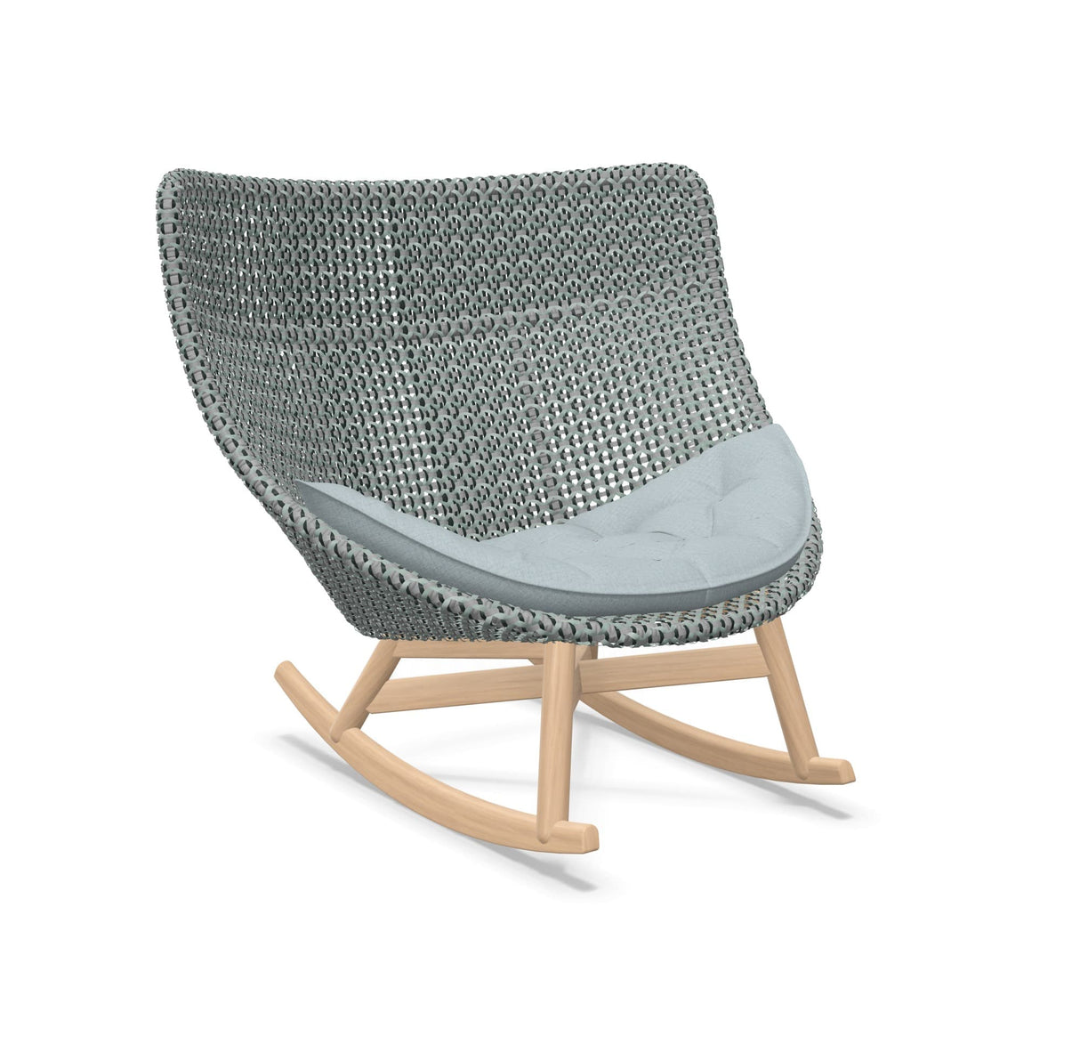 DEDON MBRACE Schaukelstuhl Teak Gestell - Geflecht Baltic
