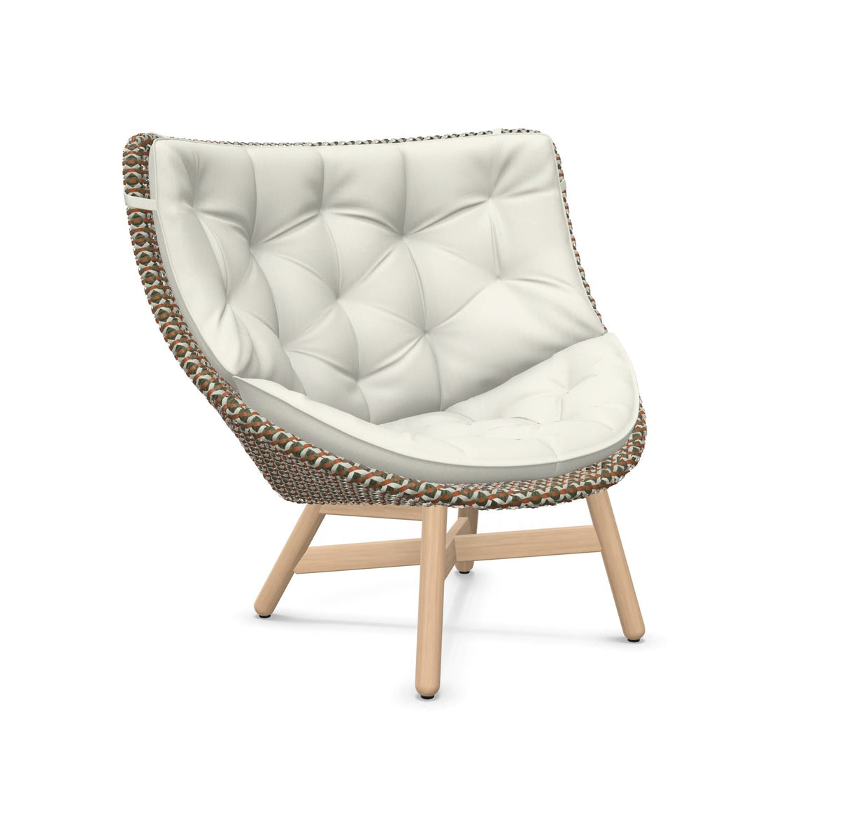 DEDON MBRACE Hochlehner Teak Gestell - Geflecht Chestnut