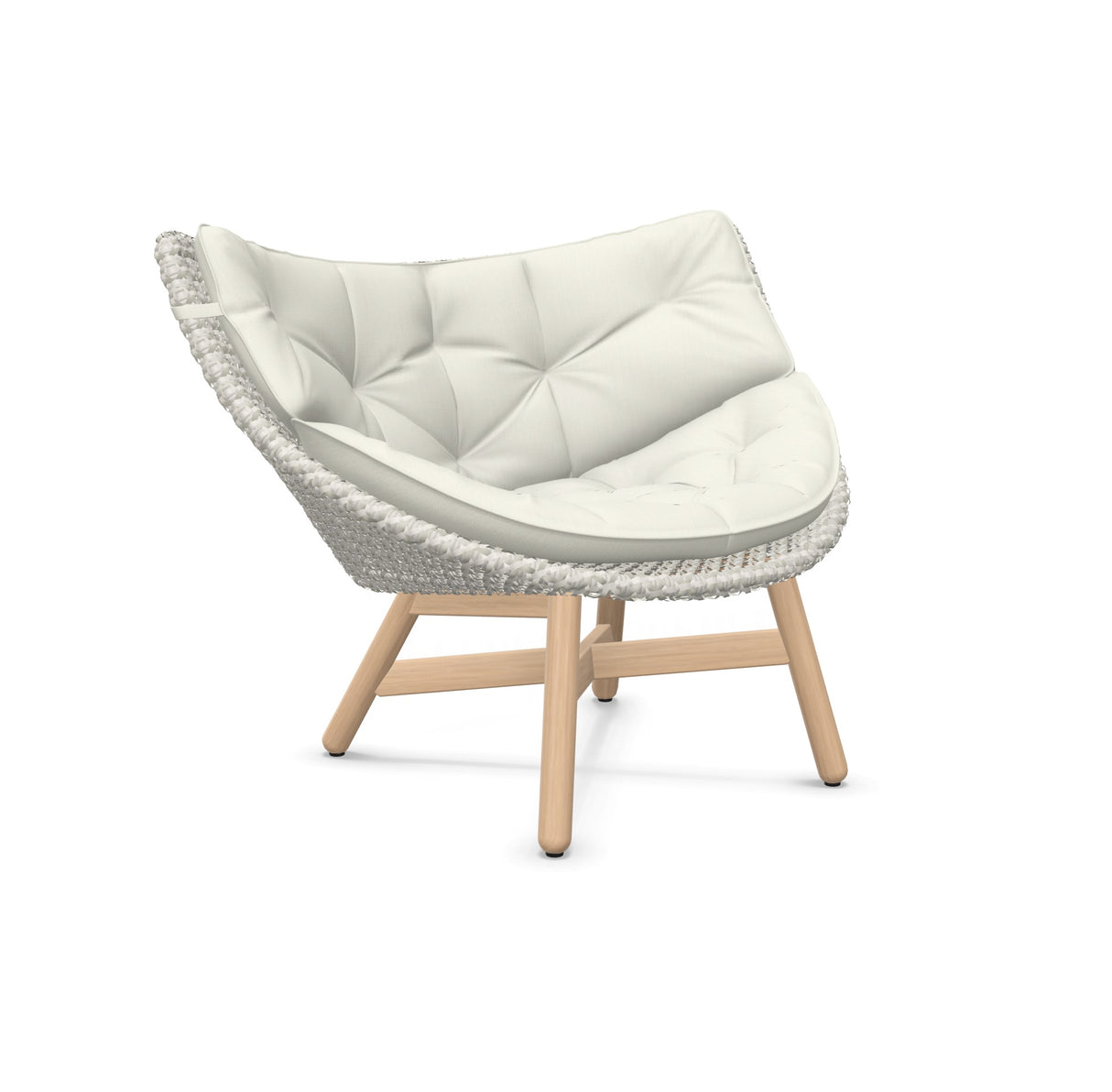 DEDON MBRACE Lounge Sessel Teak Gestell - Geflecht Sea Salt