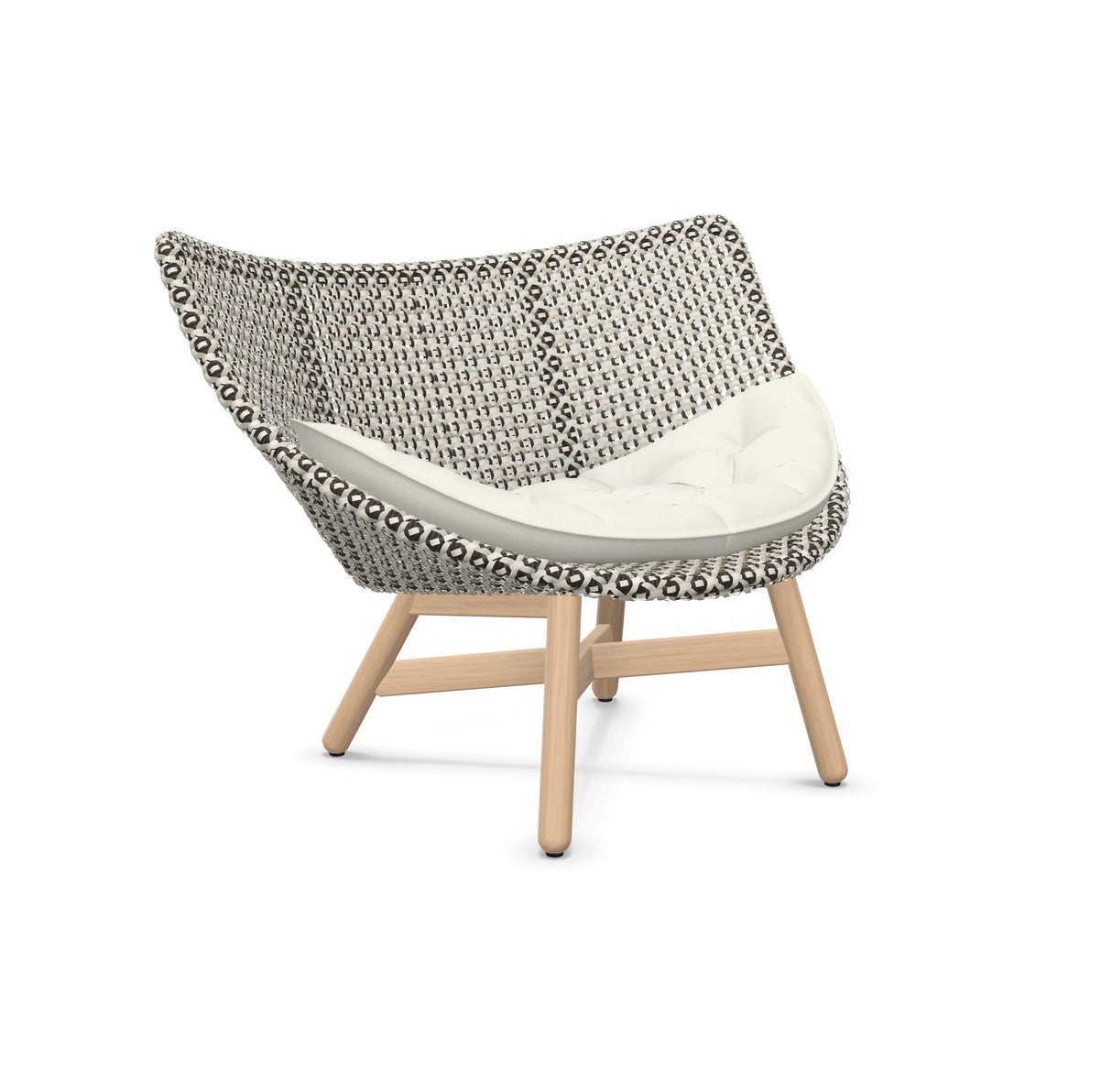 DEDON MBRACE Lounge Sessel Teak Gestell - Geflecht Pepper