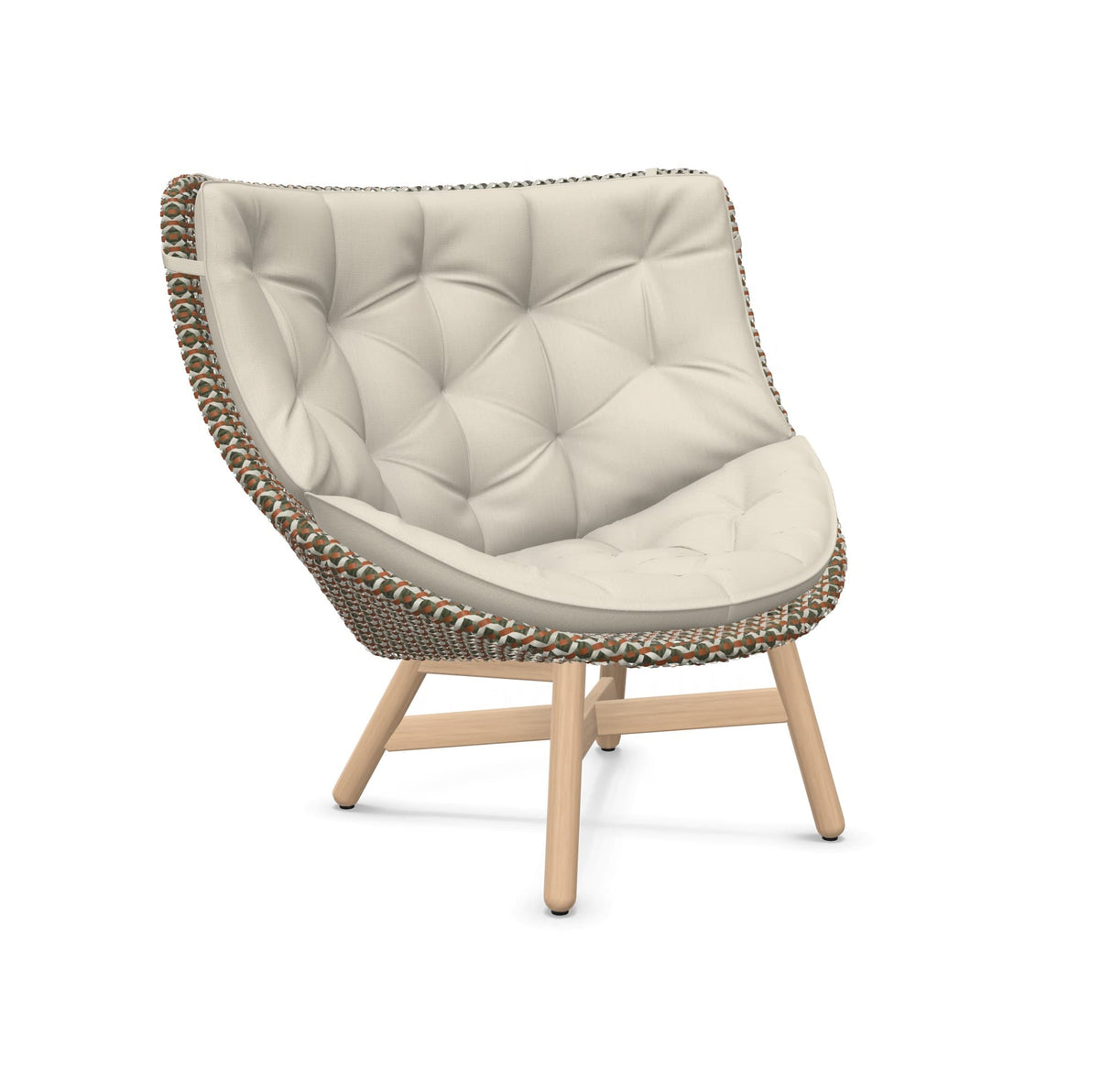 DEDON MBRACE Hochlehner Teak Gestell - Geflecht Chestnut