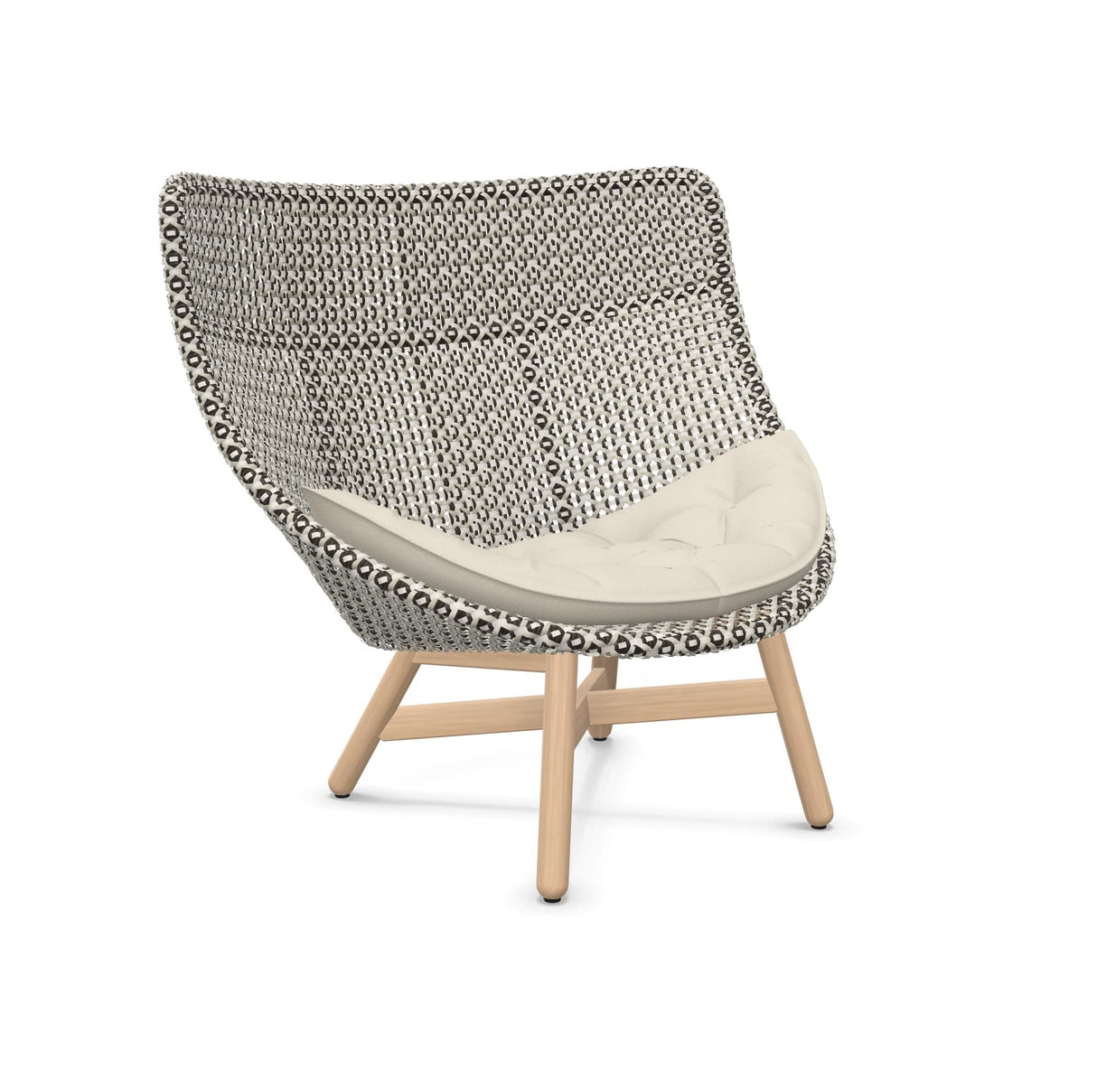 DEDON MBRACE Hochlehner Teak Gestell - Geflecht Pepper