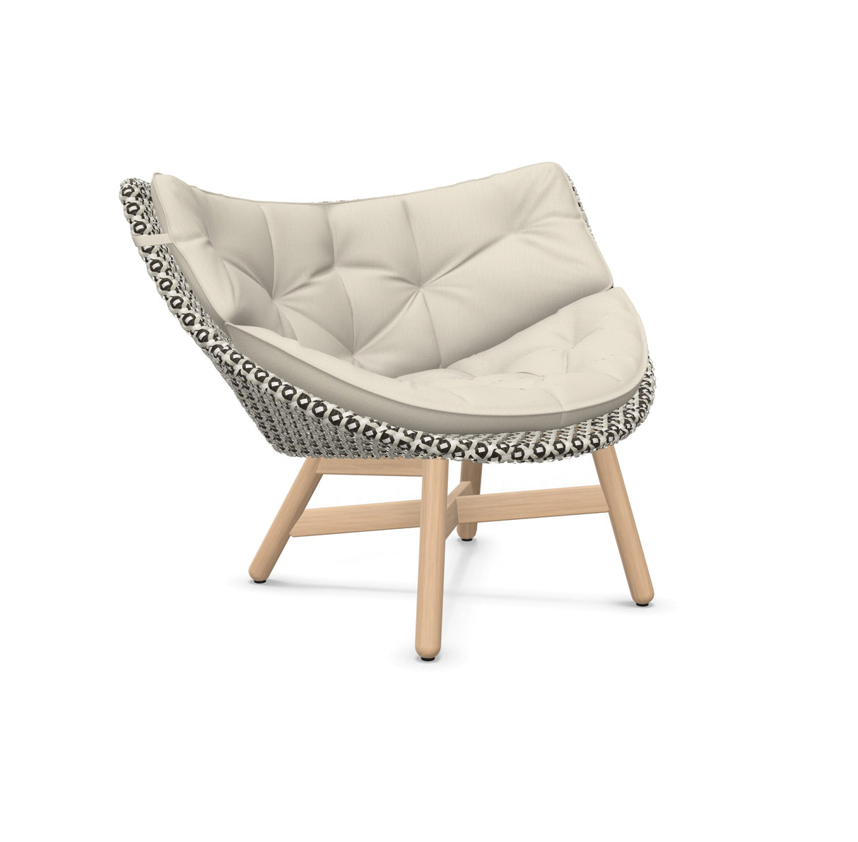 DEDON MBRACE Lounge Sessel Teak Gestell - Geflecht Pepper