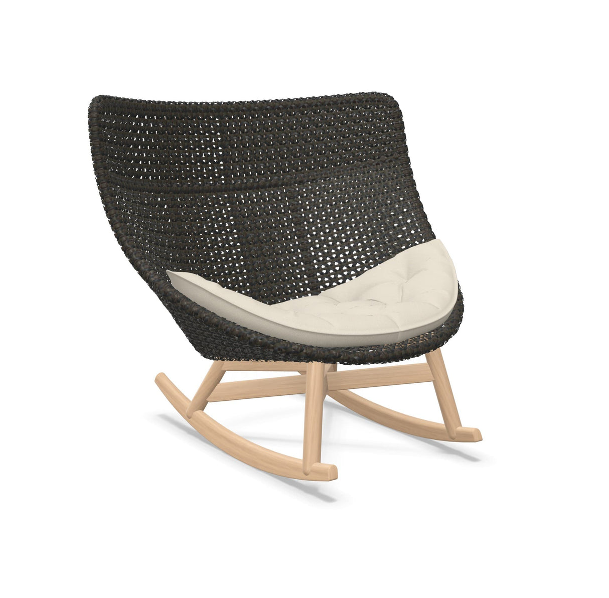 DEDON MBRACE Schaukelstuhl Teak Gestell - Geflecht Arabica