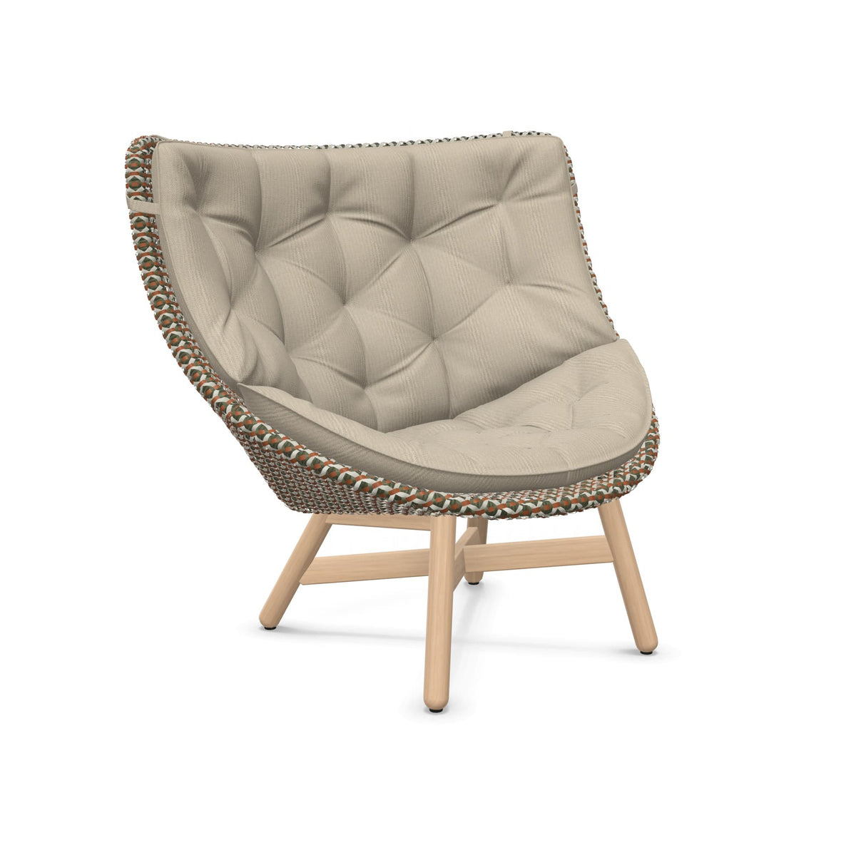DEDON MBRACE Hochlehner Teak Gestell - Geflecht Chestnut