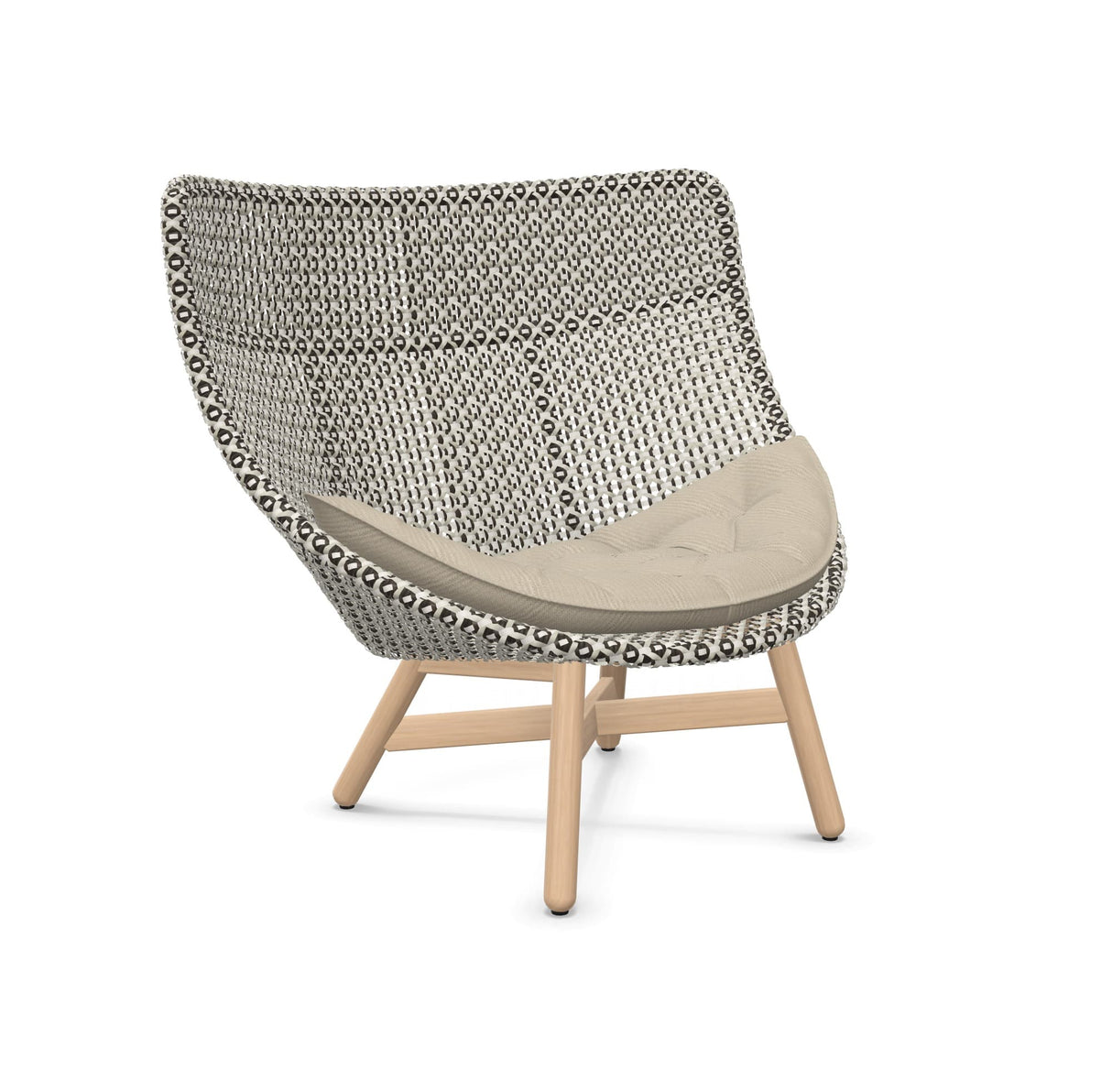 DEDON MBRACE Hochlehner Teak Gestell - Geflecht Pepper