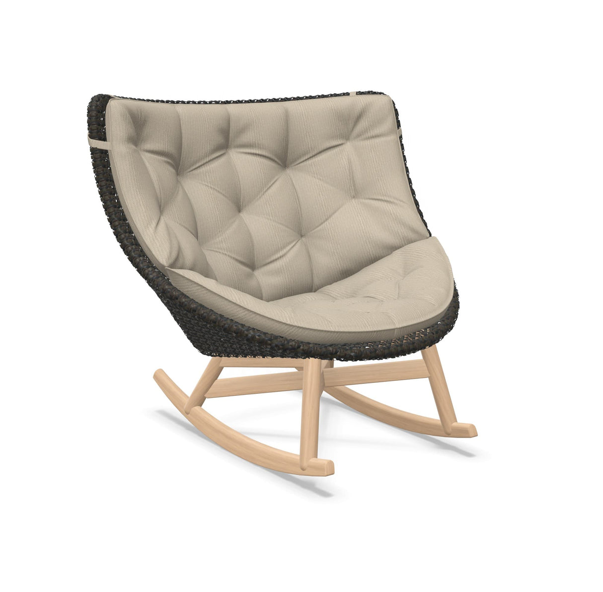 DEDON MBRACE Schaukelstuhl Teak Gestell - Geflecht Arabica