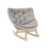 DEDON MBRACE Schaukelstuhl Teak Gestell - Geflecht Sea Salt