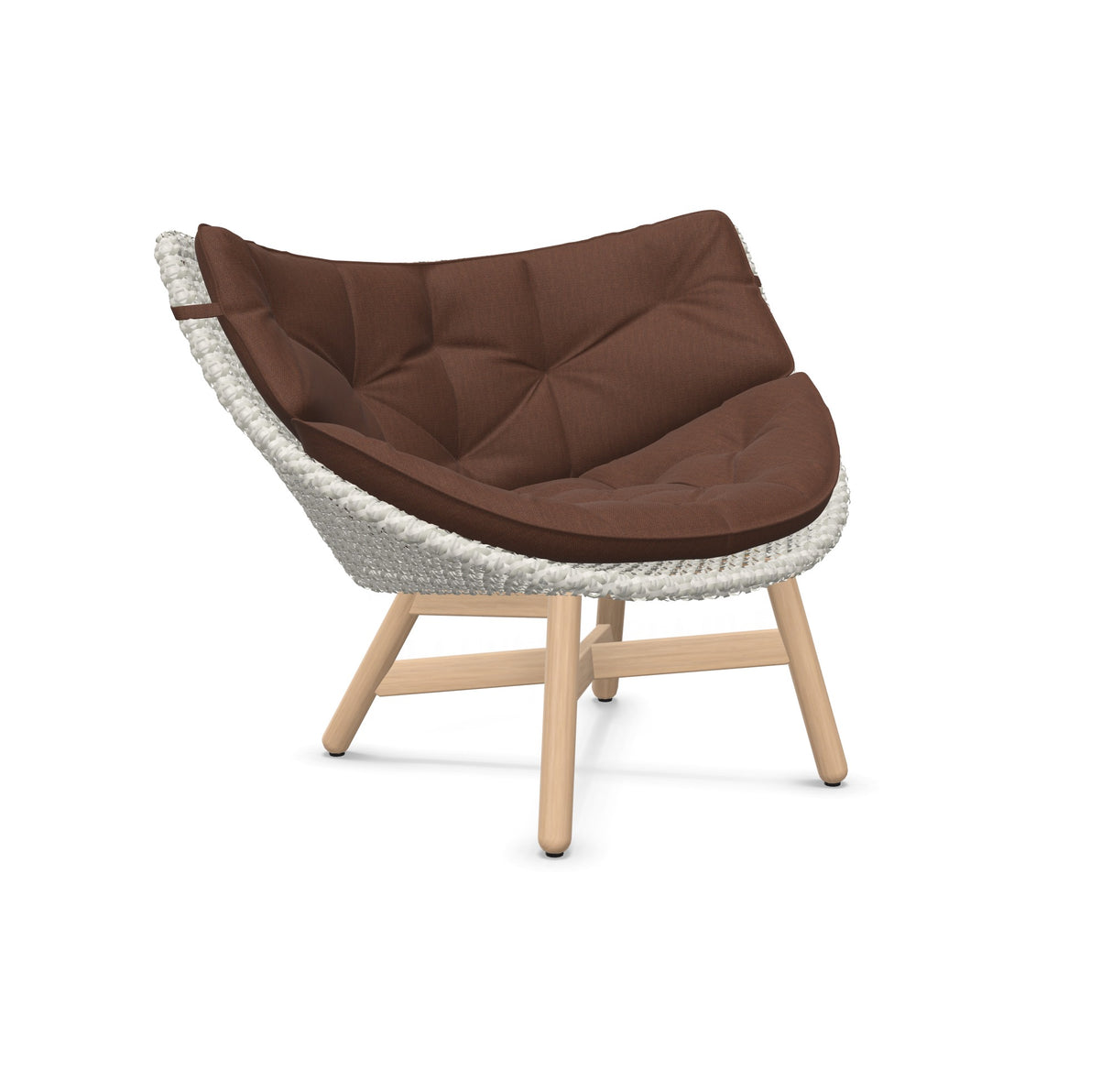DEDON MBRACE Lounge Sessel Teak Gestell - Geflecht Sea Salt