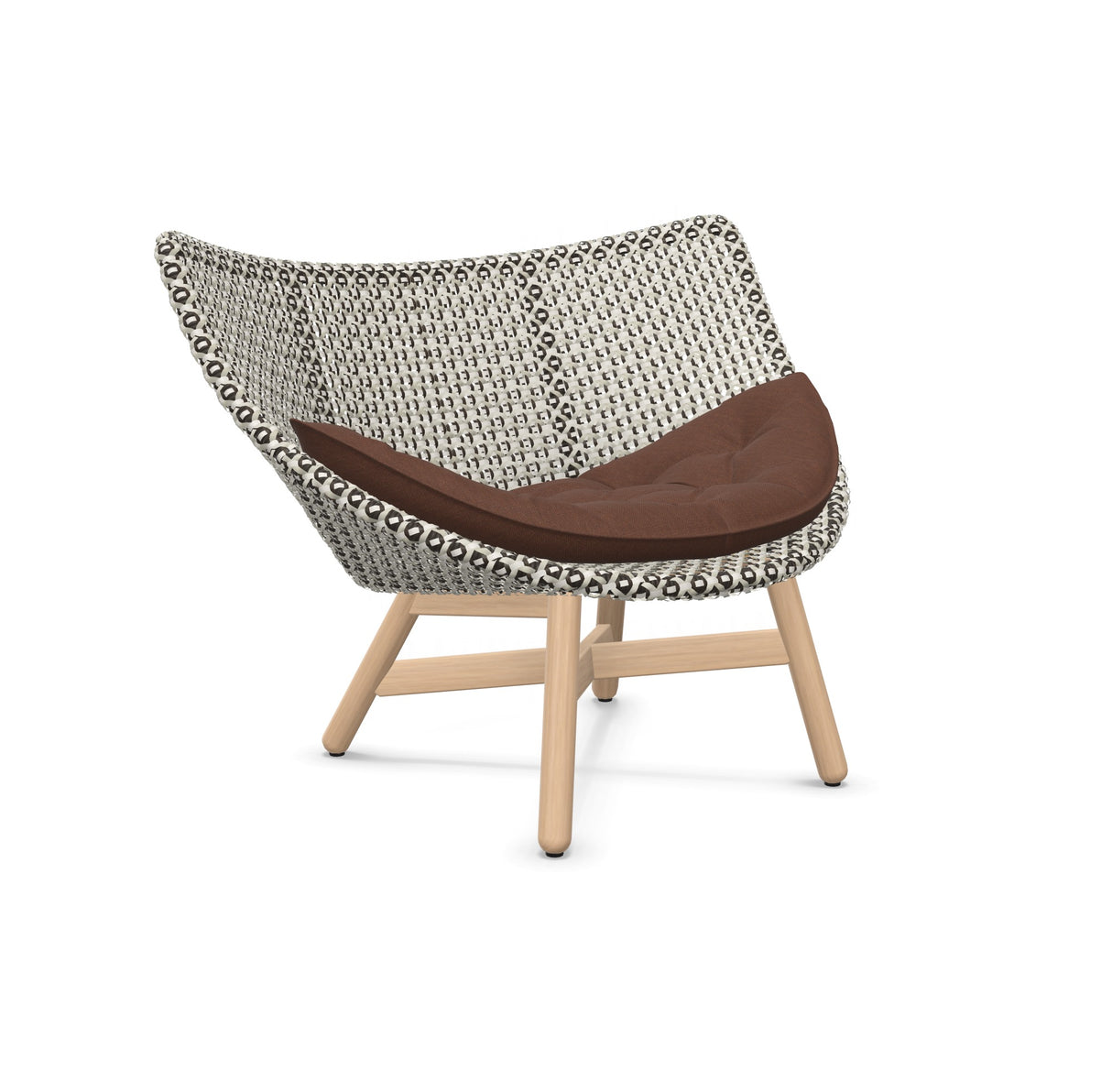 DEDON MBRACE Lounge Sessel Teak Gestell - Geflecht Pepper