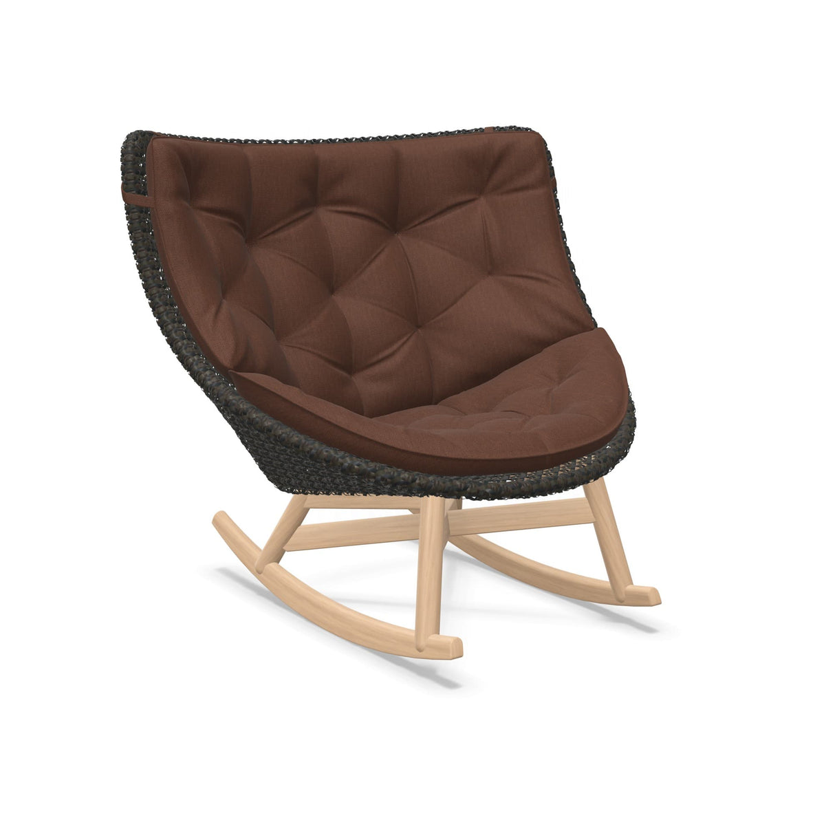 DEDON MBRACE Schaukelstuhl Teak Gestell - Geflecht Arabica