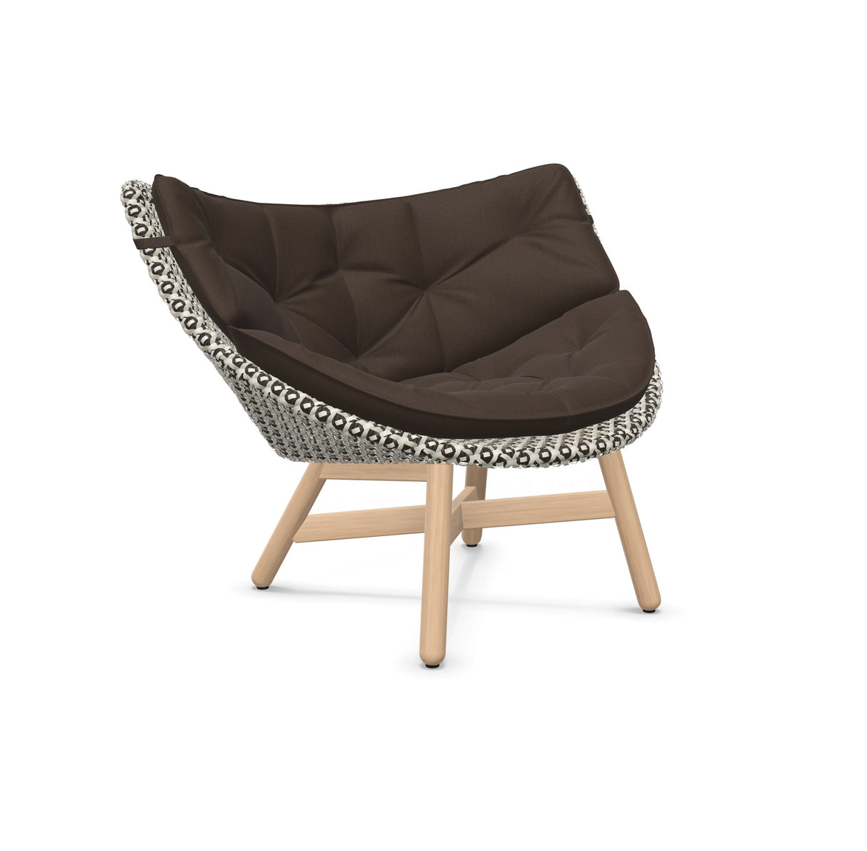 DEDON MBRACE Lounge Sessel Teak Gestell - Geflecht Pepper