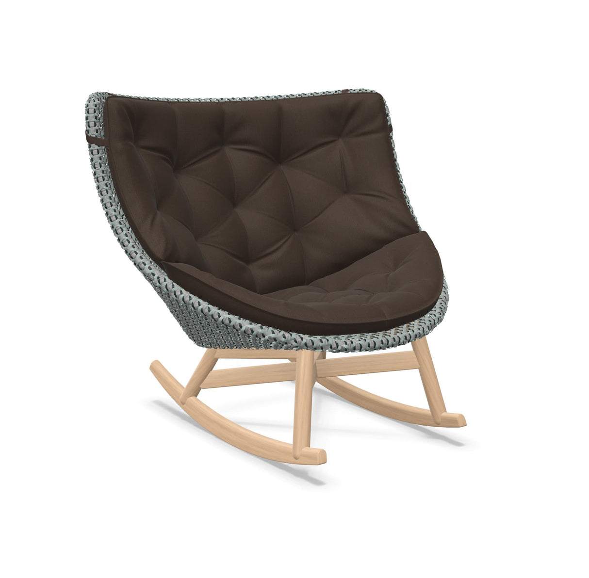 DEDON MBRACE Schaukelstuhl Teak Gestell - Geflecht Baltic