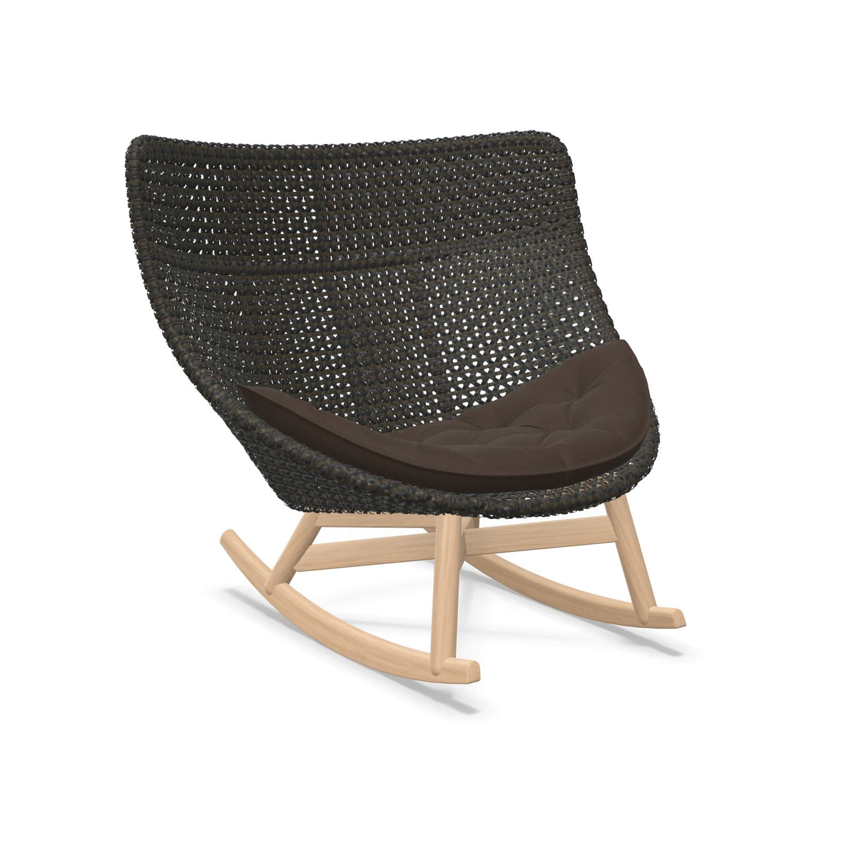DEDON MBRACE Schaukelstuhl Teak Gestell - Geflecht Arabica
