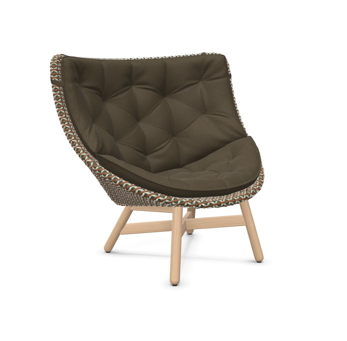 DEDON MBRACE Hochlehner Teak Gestell - Geflecht Chestnut