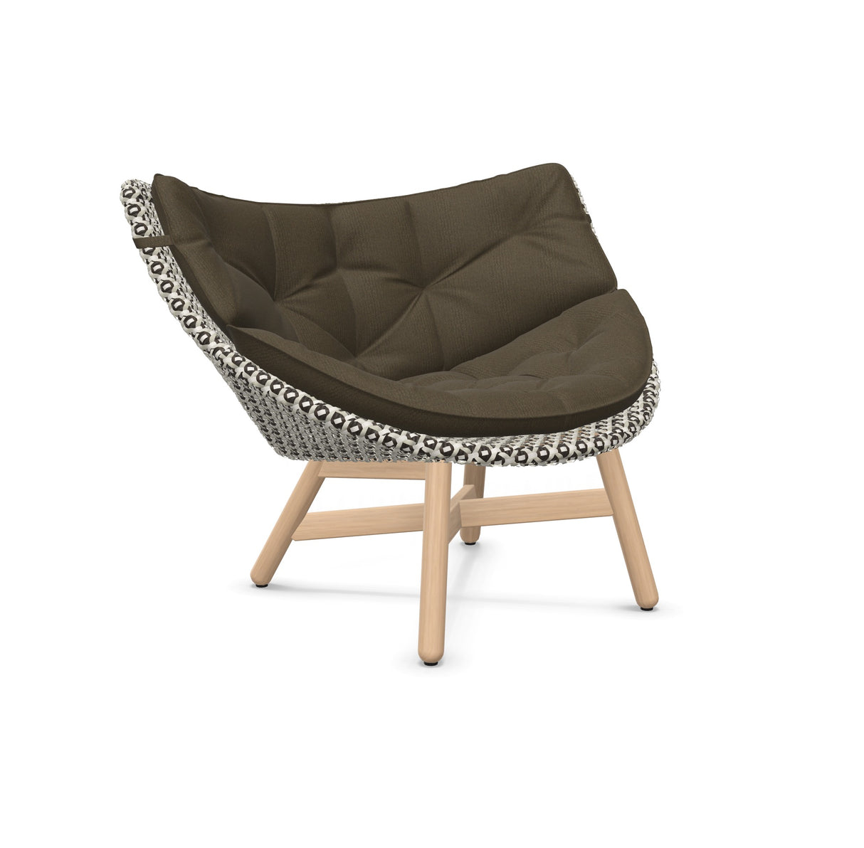 DEDON MBRACE Lounge Sessel Teak Gestell - Geflecht Pepper