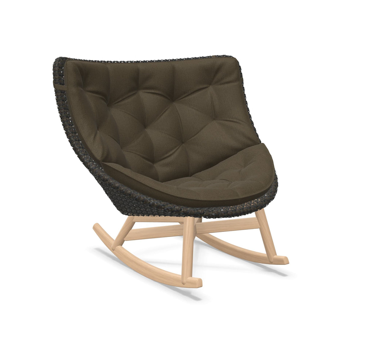 DEDON MBRACE Schaukelstuhl Teak Gestell - Geflecht Arabica