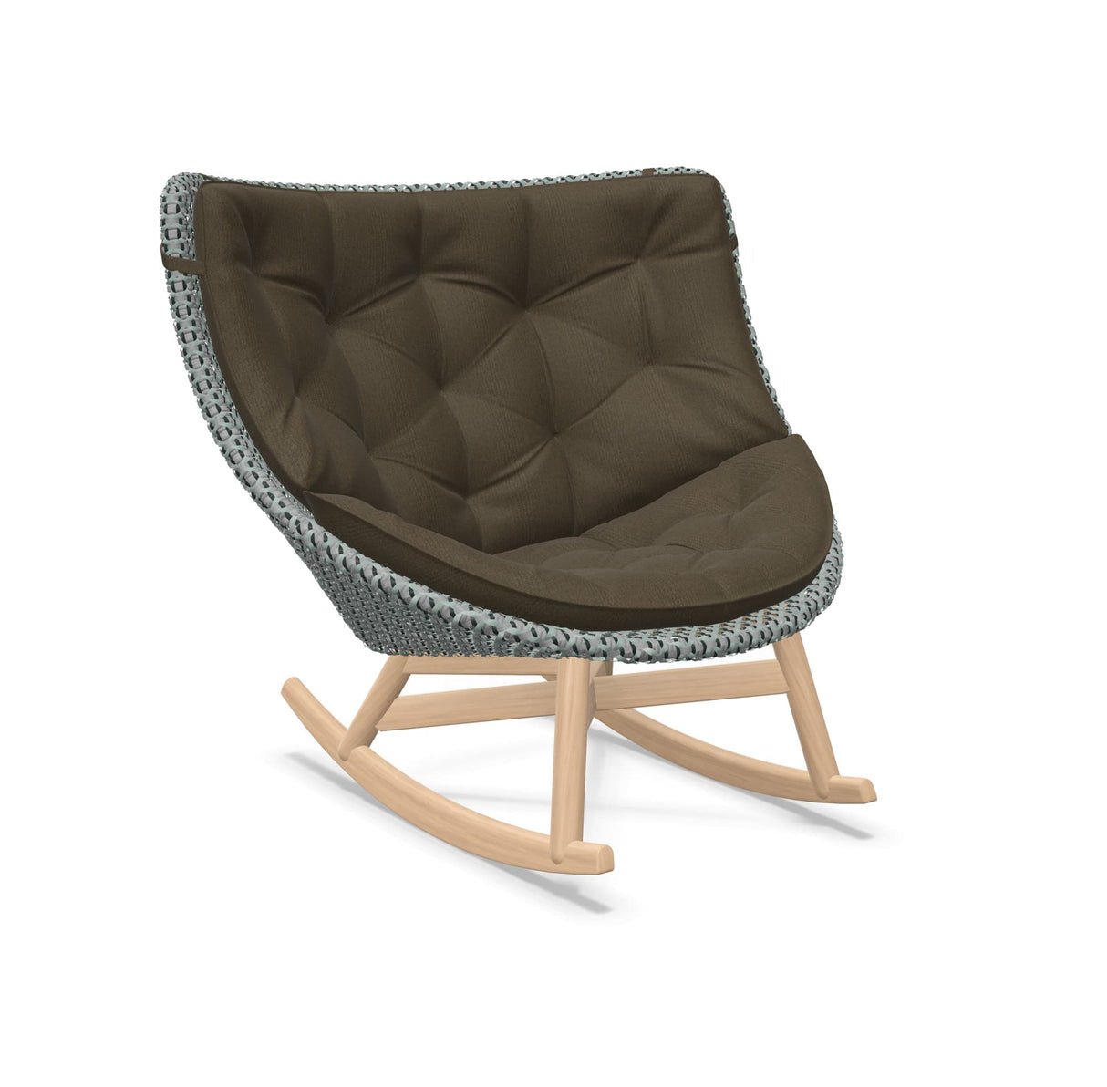 DEDON MBRACE Schaukelstuhl Teak Gestell - Geflecht Baltic