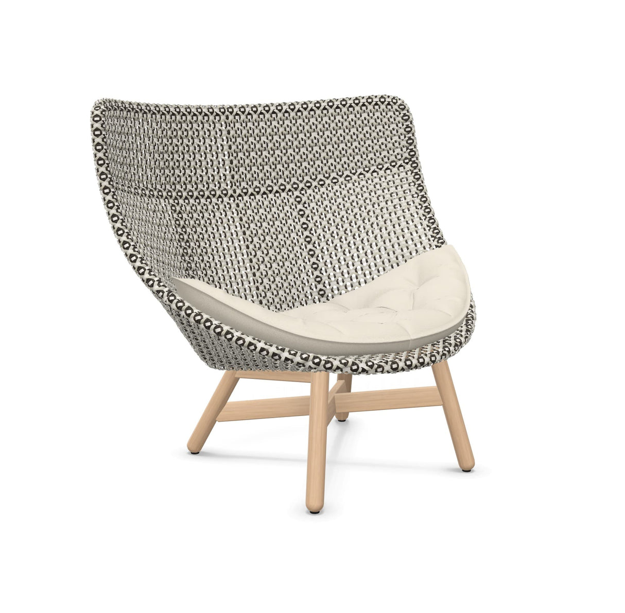 DEDON MBRACE Hochlehner Teak Gestell - Geflecht Pepper