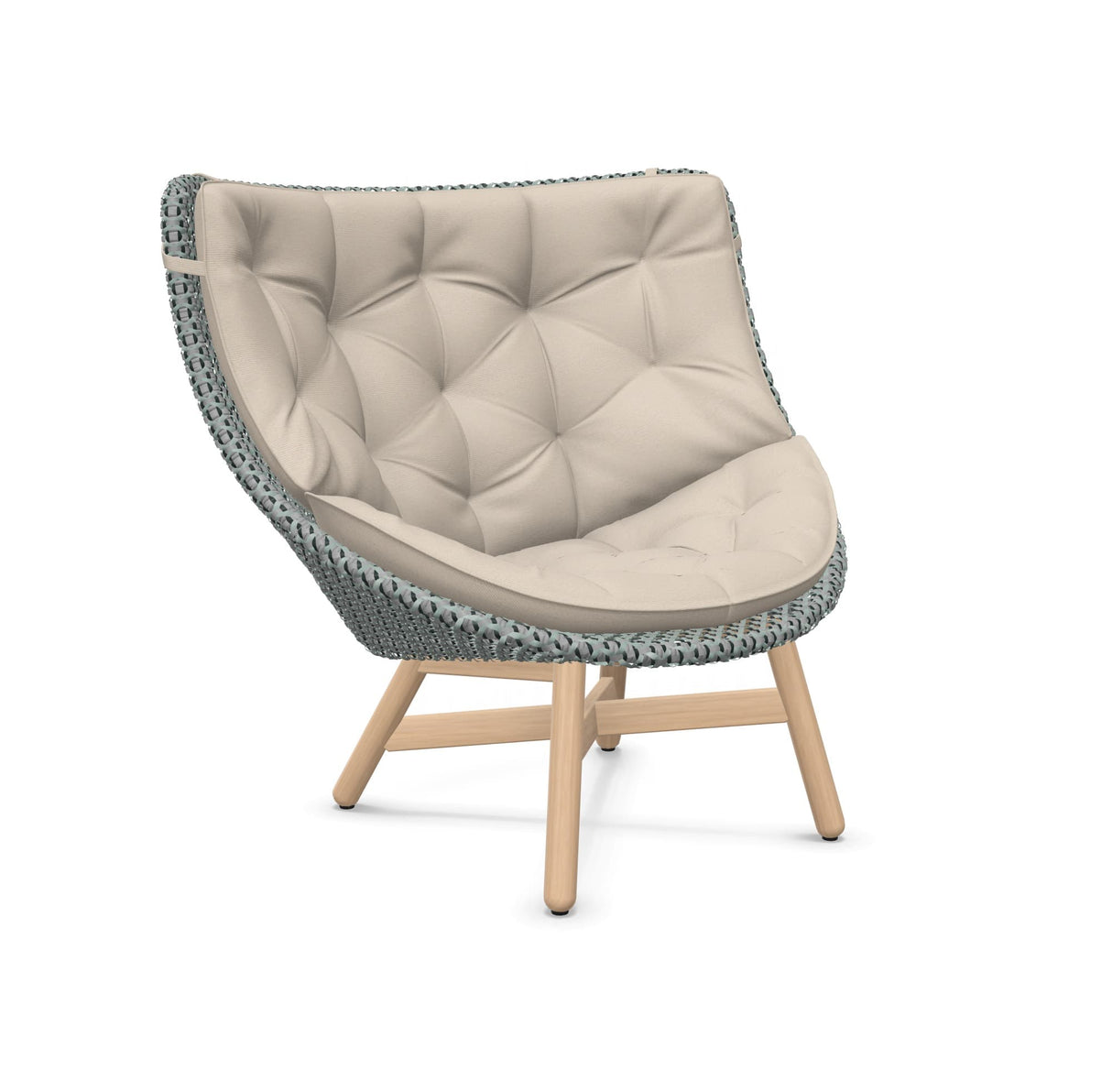 DEDON MBRACE Hochlehner Teak Gestell - Geflecht Baltic