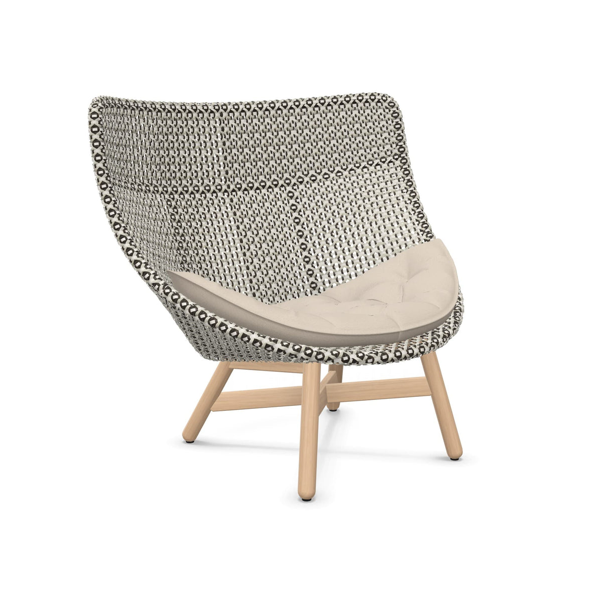 DEDON MBRACE Hochlehner Teak Gestell - Geflecht Pepper