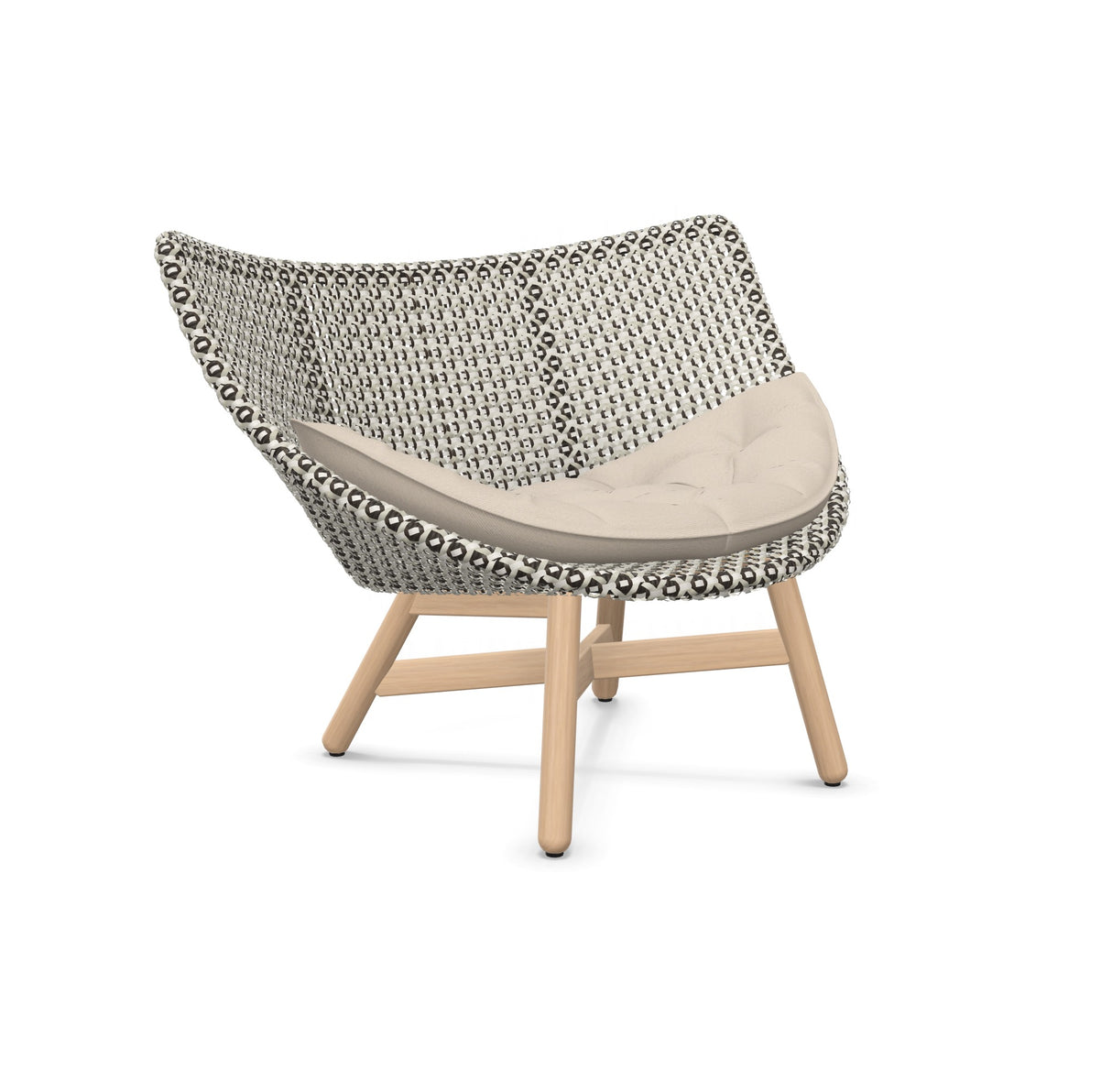 DEDON MBRACE Lounge Sessel Teak Gestell - Geflecht Pepper