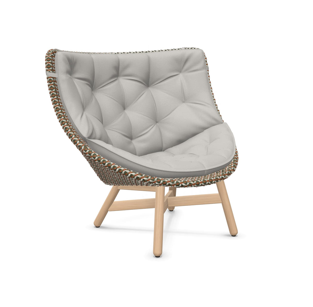 DEDON MBRACE Hochlehner Teak Gestell - Geflecht Chestnut