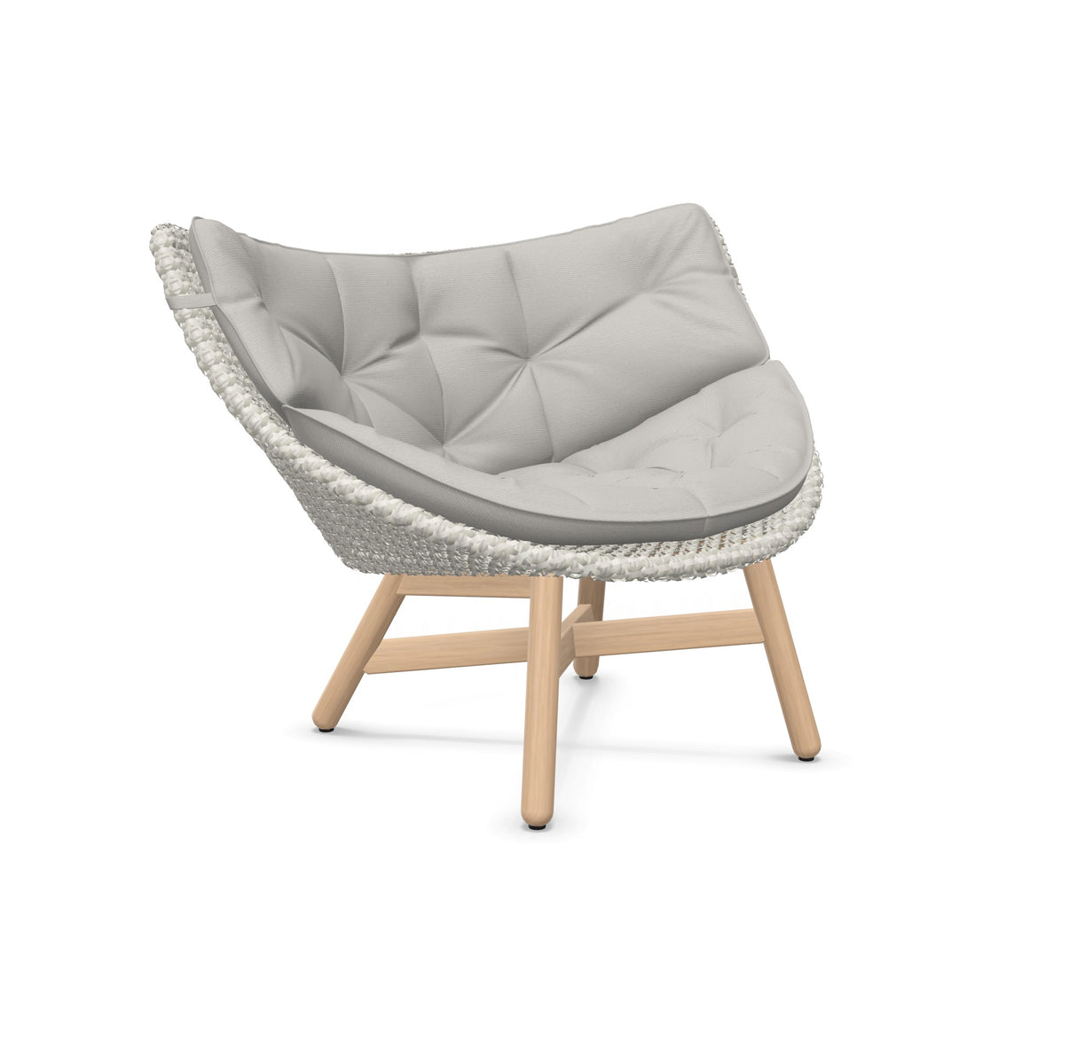 DEDON MBRACE Lounge Sessel Teak Gestell - Geflecht Sea Salt