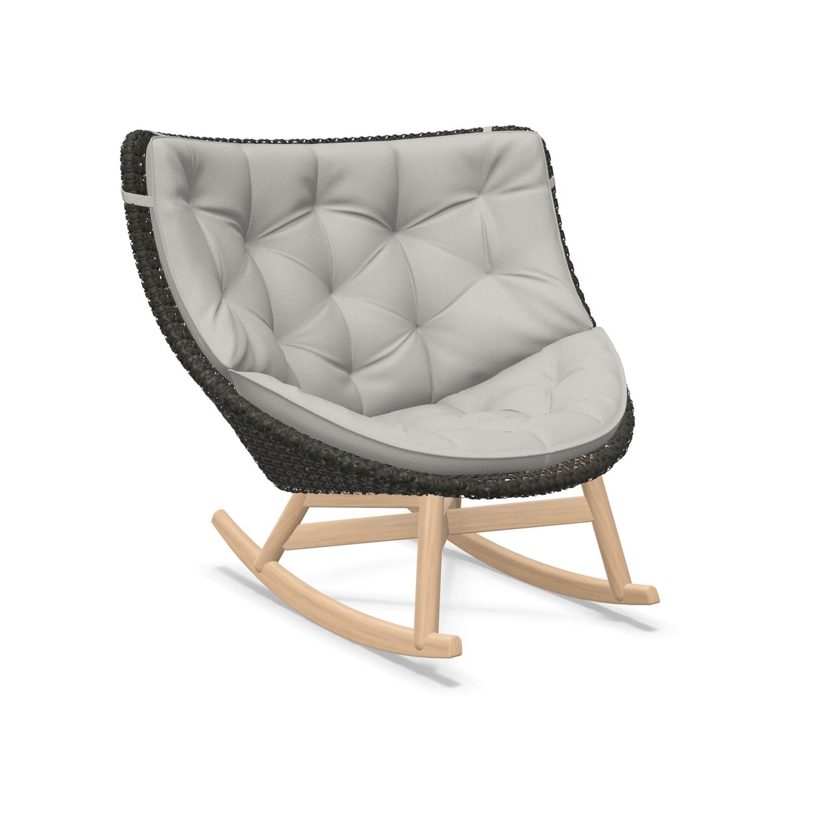 DEDON MBRACE Schaukelstuhl Teak Gestell - Geflecht Arabica