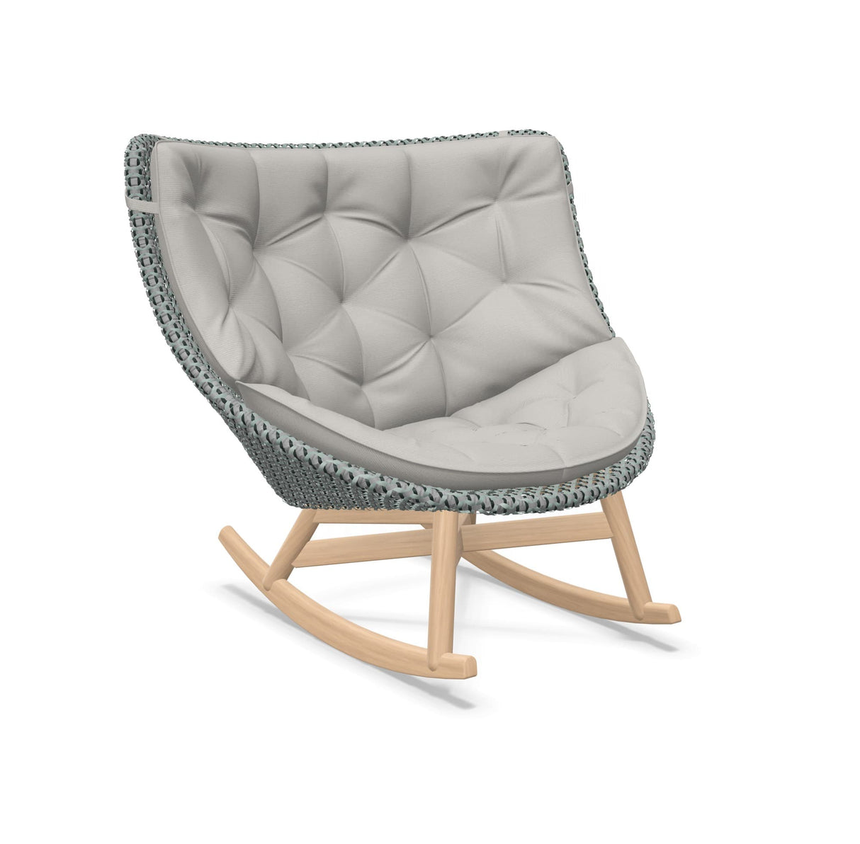 DEDON MBRACE Schaukelstuhl Teak Gestell - Geflecht Baltic