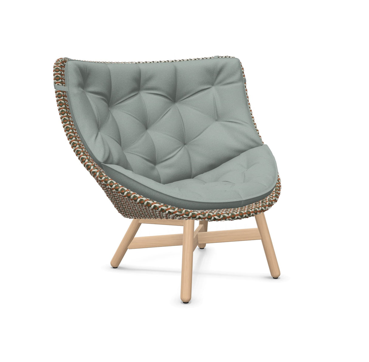 DEDON MBRACE Hochlehner Teak Gestell - Geflecht Chestnut