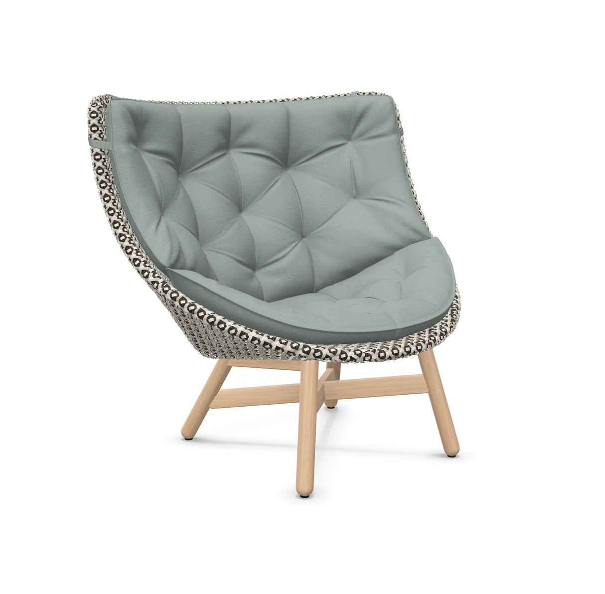 DEDON MBRACE Hochlehner Teak inkl. Gesamtauflage