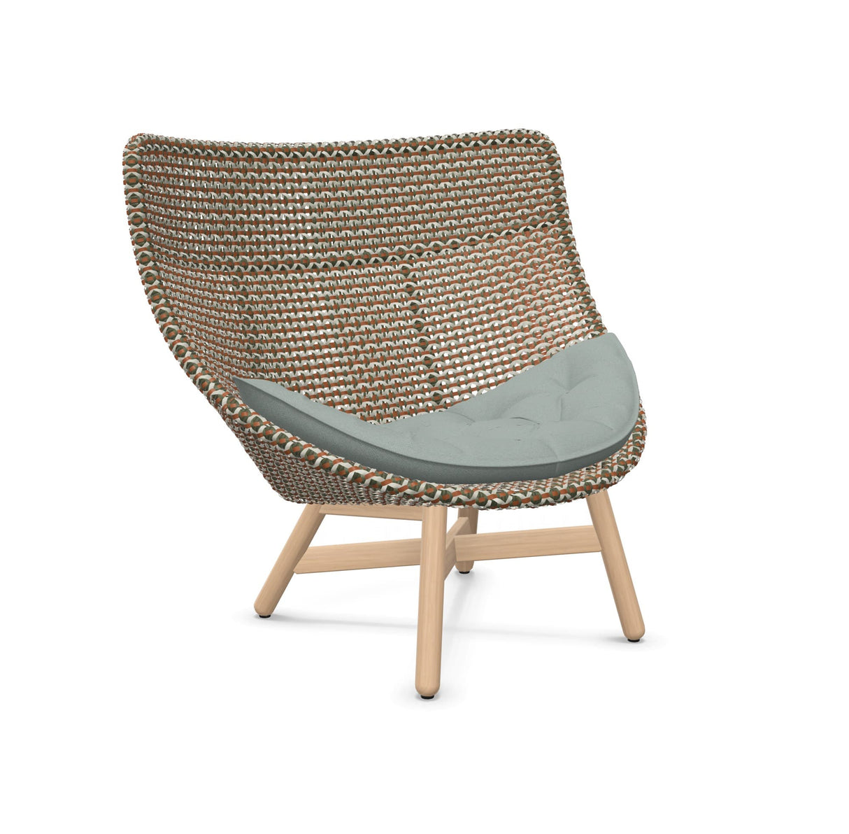 DEDON MBRACE Hochlehner Teak Gestell - Geflecht Chestnut