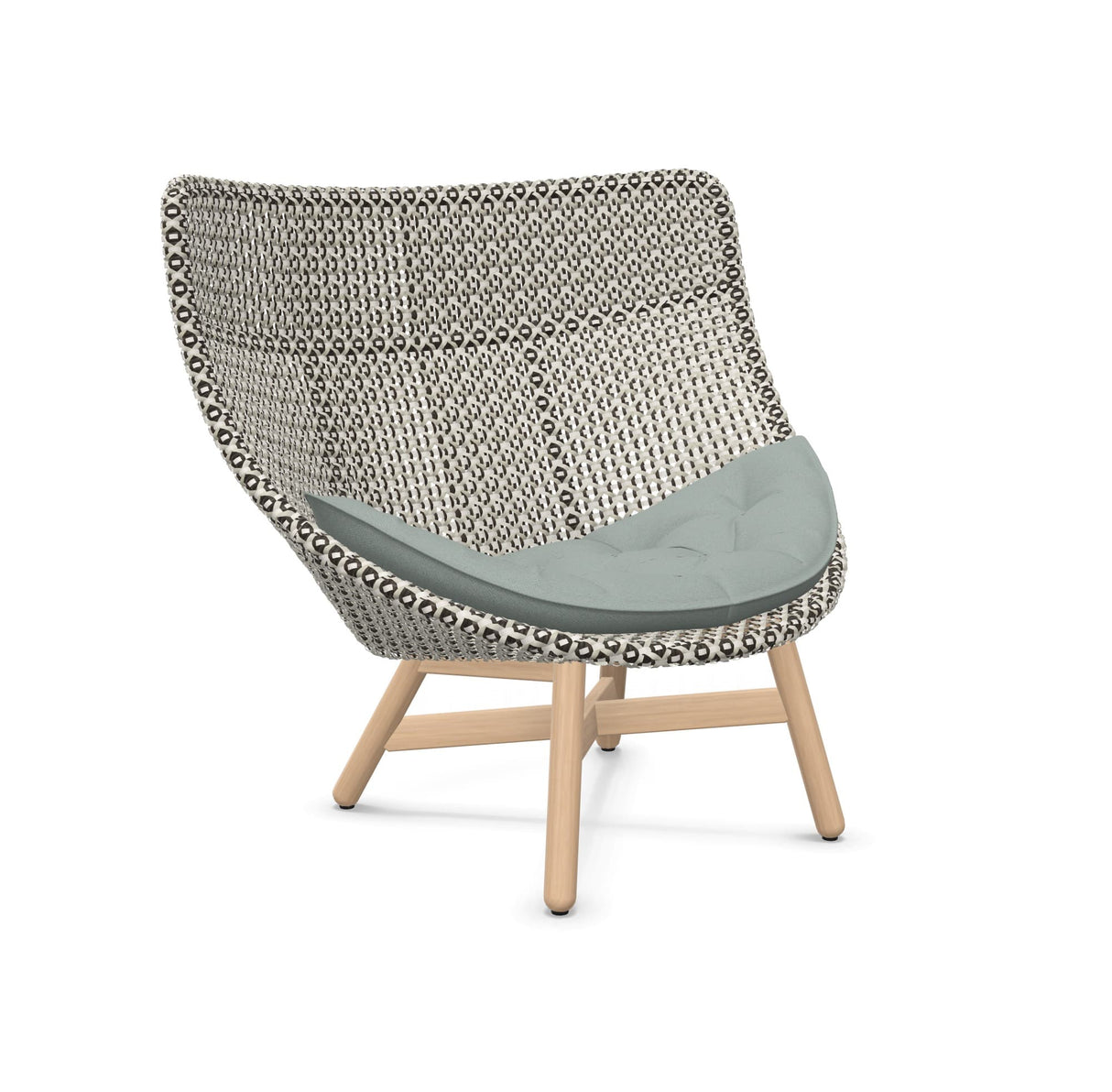 DEDON MBRACE Hochlehner Teak Gestell - Geflecht Pepper