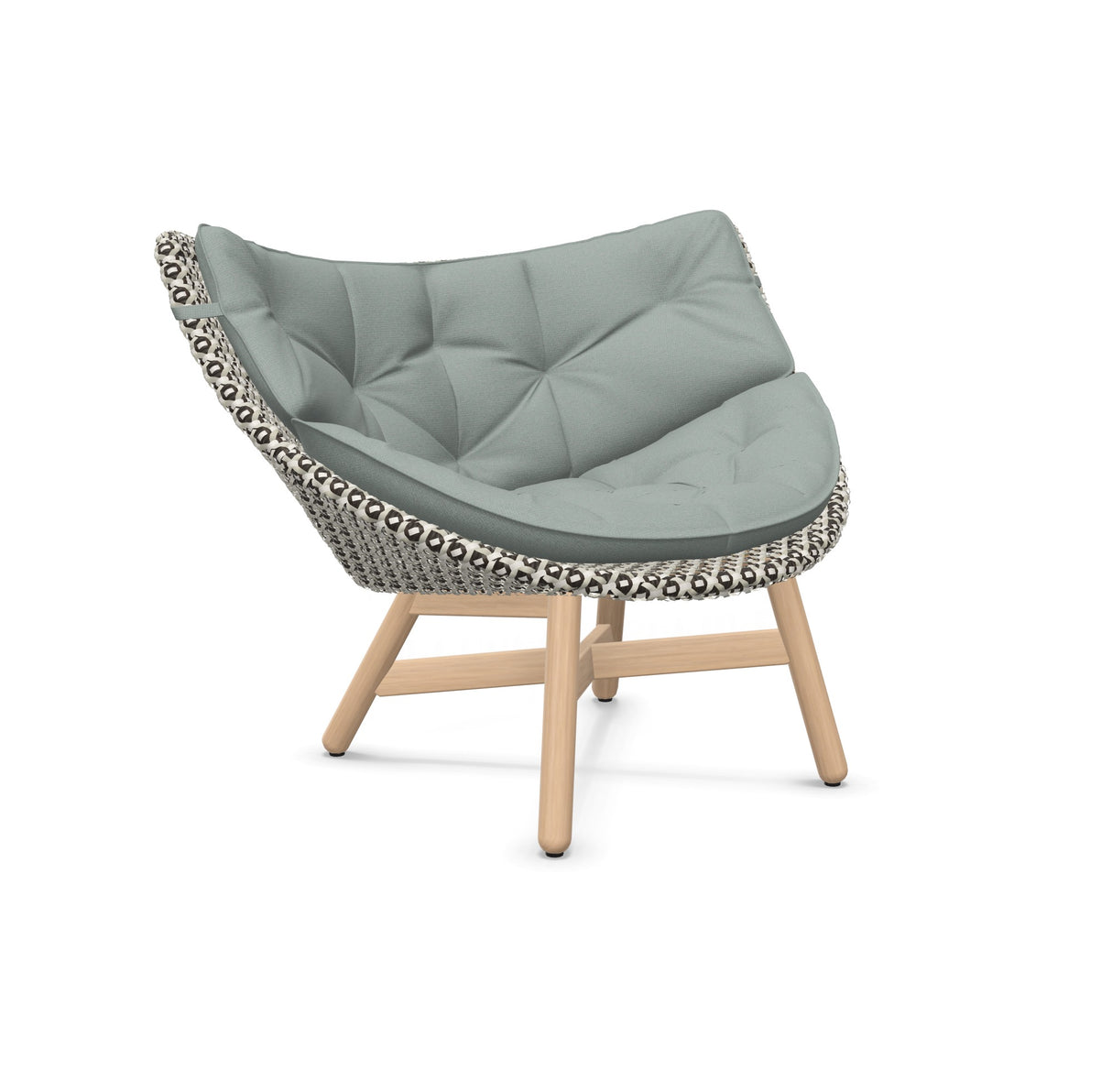 DEDON MBRACE Lounge Sessel Teak Gestell - Geflecht Pepper