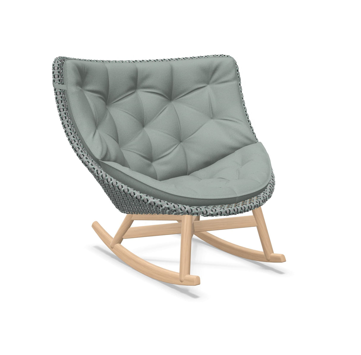 DEDON MBRACE Schaukelstuhl Teak Gestell - Geflecht Baltic
