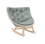 DEDON MBRACE Schaukelstuhl Teak Gestell - Geflecht Sea Salt