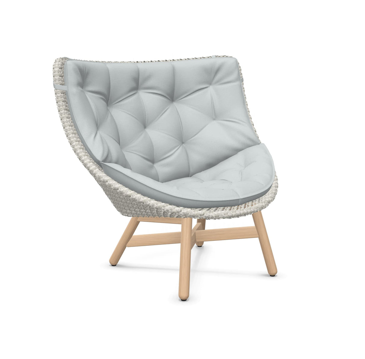 DEDON MBRACE Hochlehner Teak Gestell - Geflecht Sea Salt